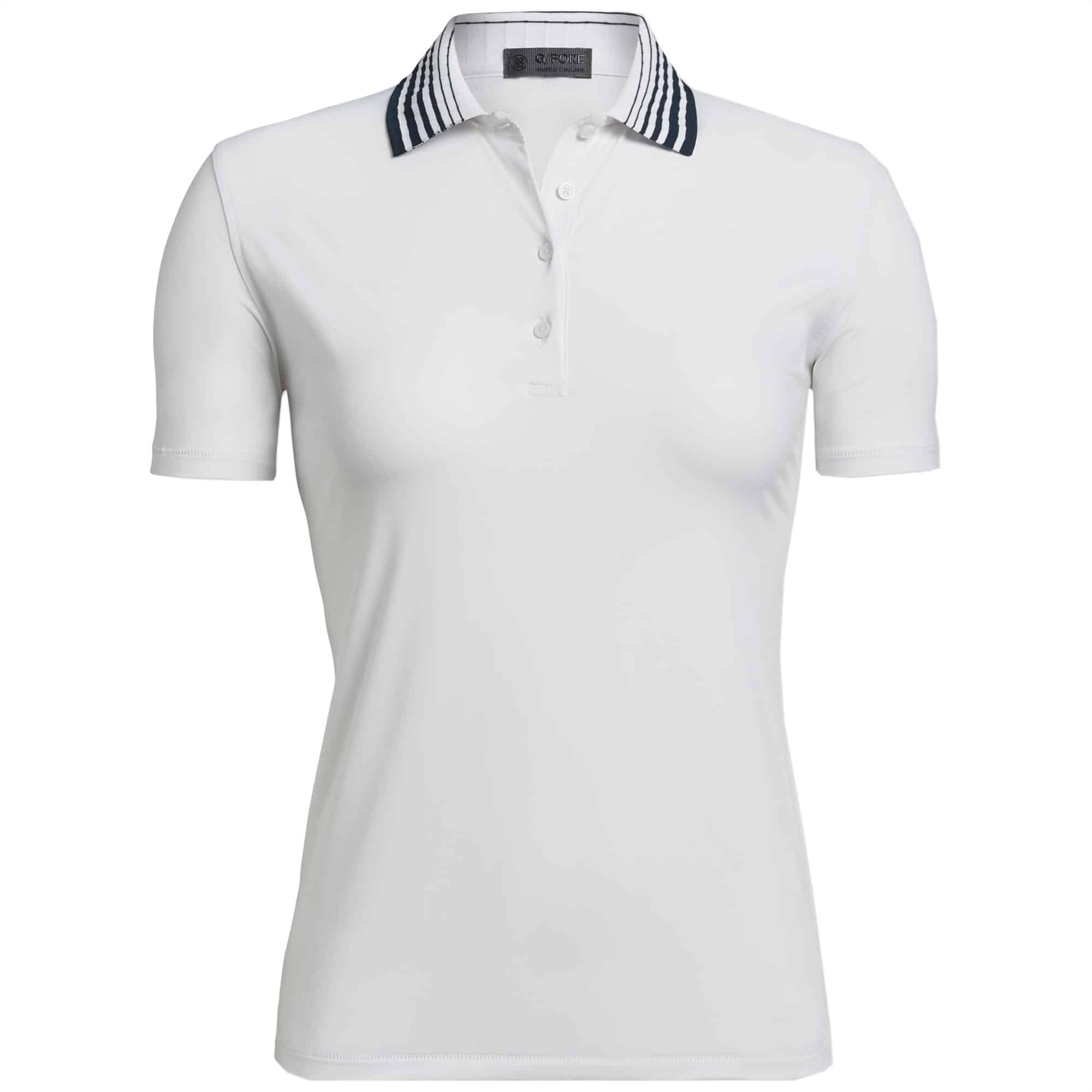 Ladies G/FORE Pleated Collar Polo Shirt Snow